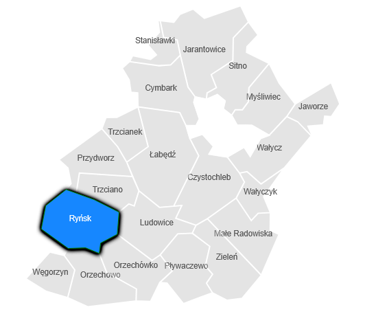 Mapa - sołectwo Rynsk