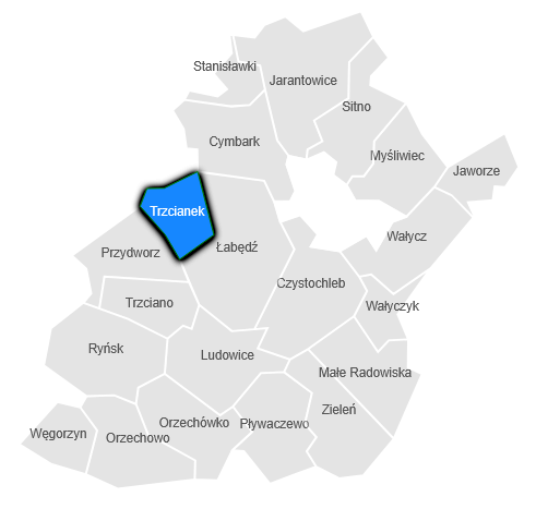 Mapa - sołectwo Trzcianek