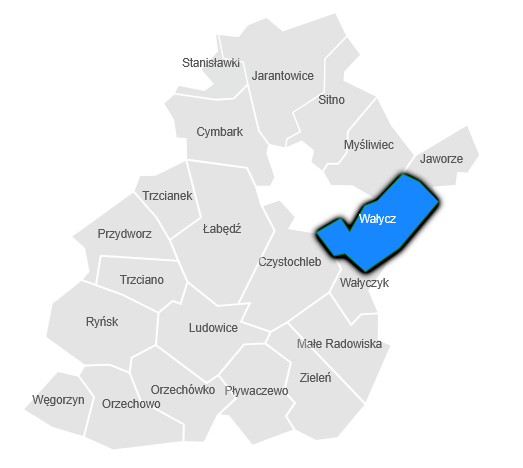 Mapa - sołectwo Wałycz